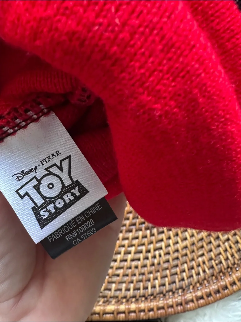 Disney Toy Story Pizza Planet Pom Beanie Black & Red Hat New with Tags